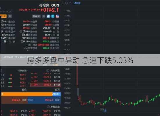 房多多盘中异动 急速拉升5.00%报0.569美元