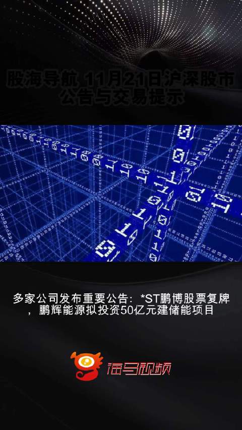 股海导航 11月28日沪深股市公告与交易提示