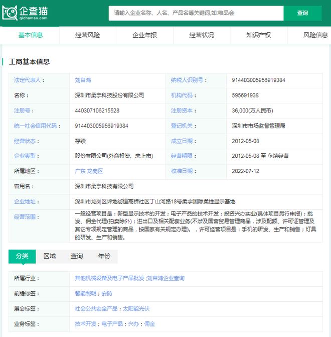 柔宇资产被公开拍卖，起拍价12.3亿元