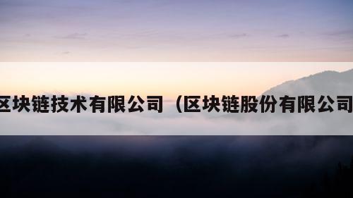 区块链技术有限公司（区块链股份有限公司）