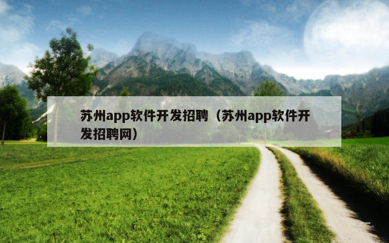 苏州app软件开发招聘（苏州app软件开发招聘网）