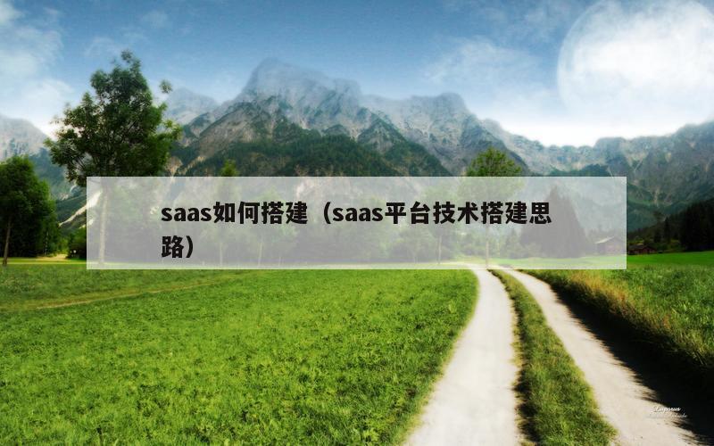 saas如何搭建（saas平台技术搭建思路）