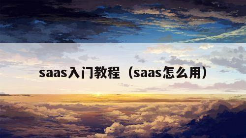 saas入门教程（saas怎么用）