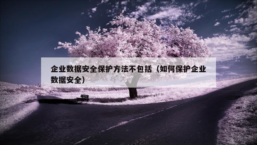 企业数据安全保护方法不包括（如何保护企业数据安全）