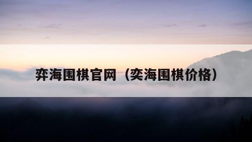 弈海围棋官网（奕海围棋价格）