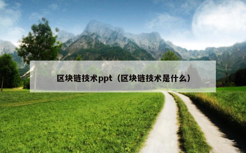 区块链技术ppt（区块链技术是什么）