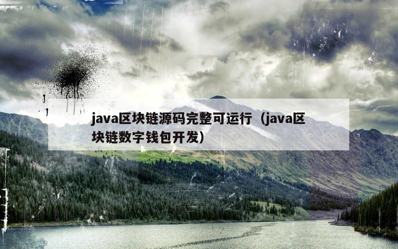 java区块链源码完整可运行（java区块链数字钱包开发）