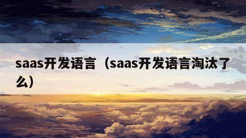 saas开发语言（saas开发语言淘汰了么）